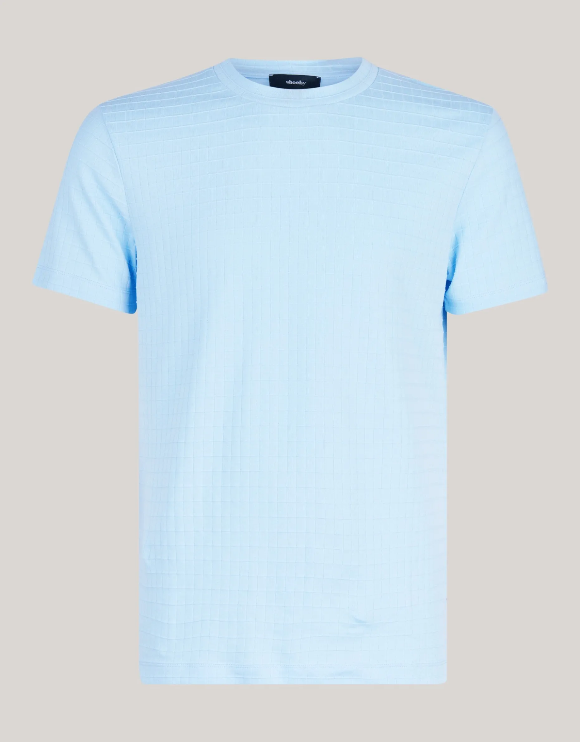 Structuur T-shirt Lichtblauw