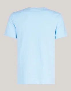 Structuur T-shirt Lichtblauw