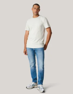 Structuur T-shirt Lichtgrijs