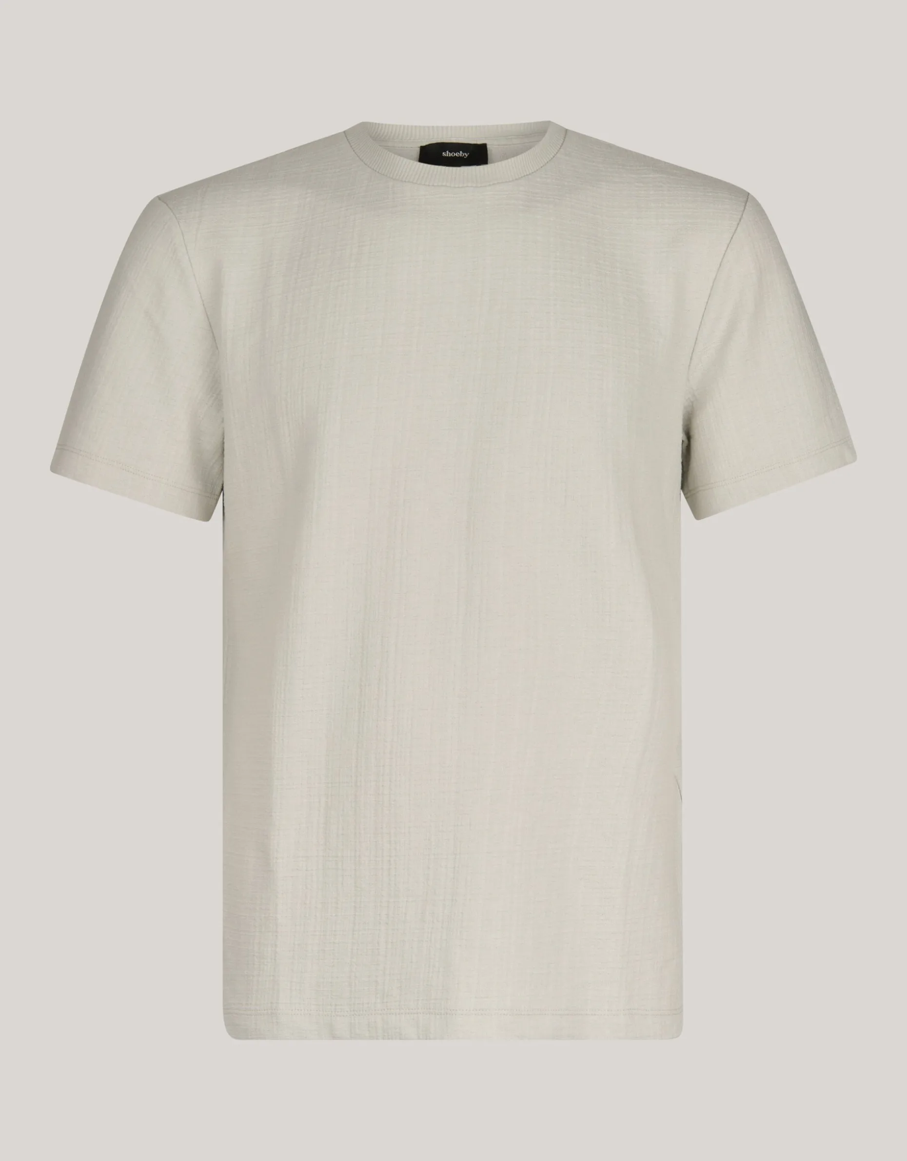Structuur T-shirt Lichtgrijs
