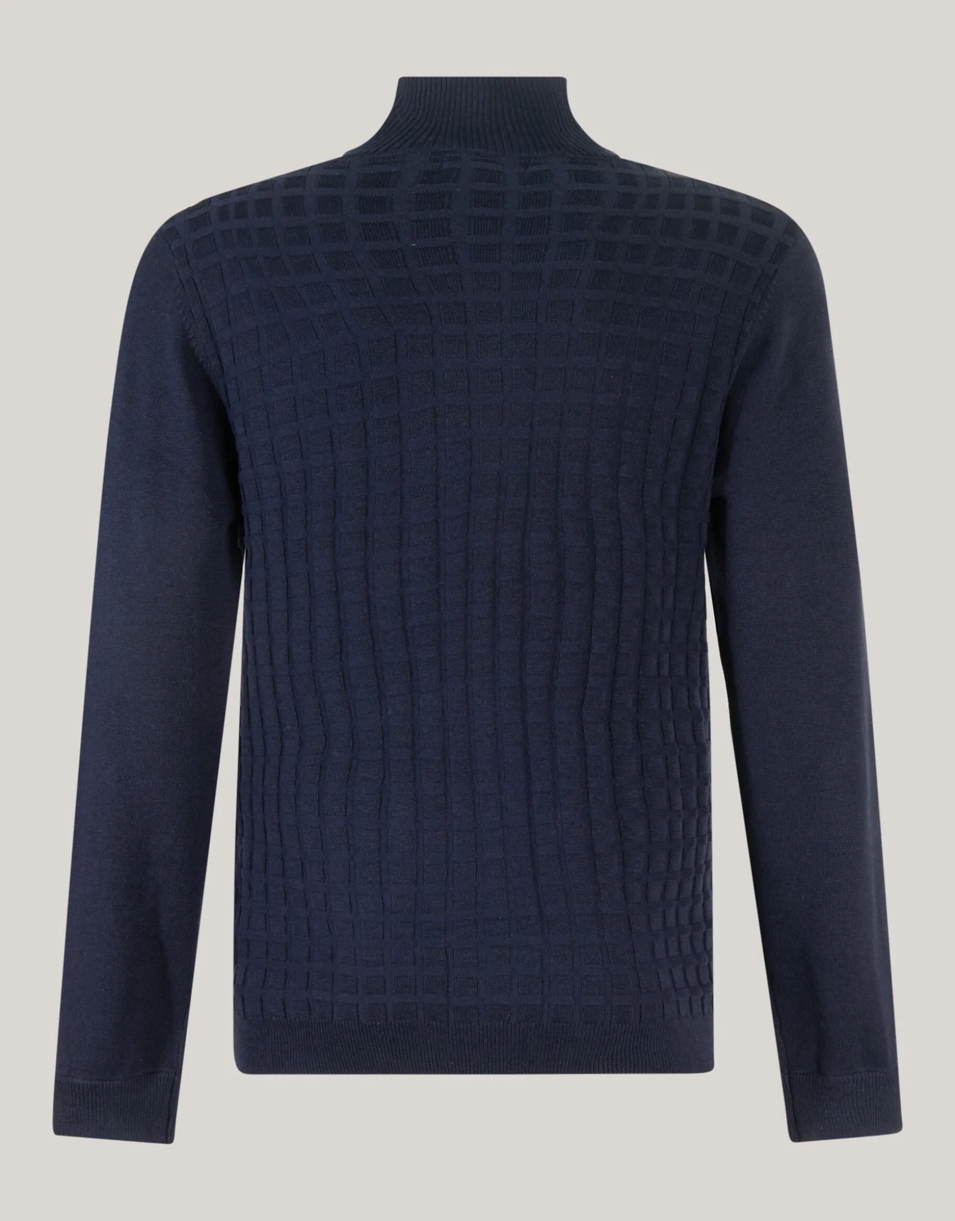 Structuur Zip Vest Donkerblauw