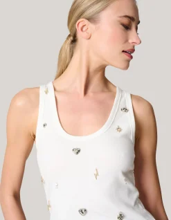 Stud Tanktop Wit