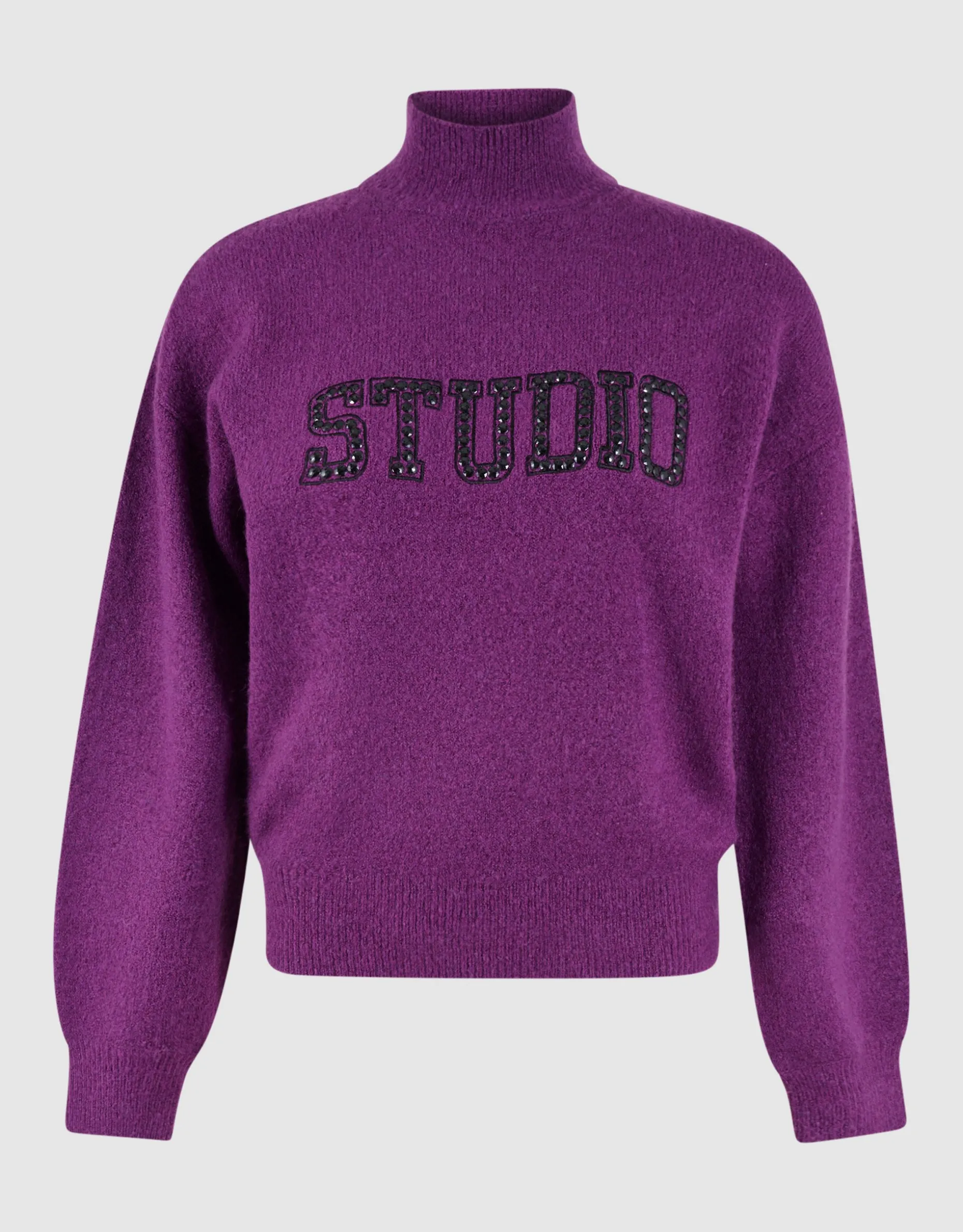 Studio Strass Trui Donkerpaars