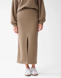 Sweat Maxi Rok Bruin