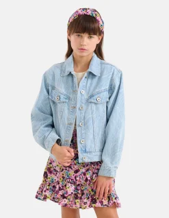 Swirl Print Denim Jack Bleached