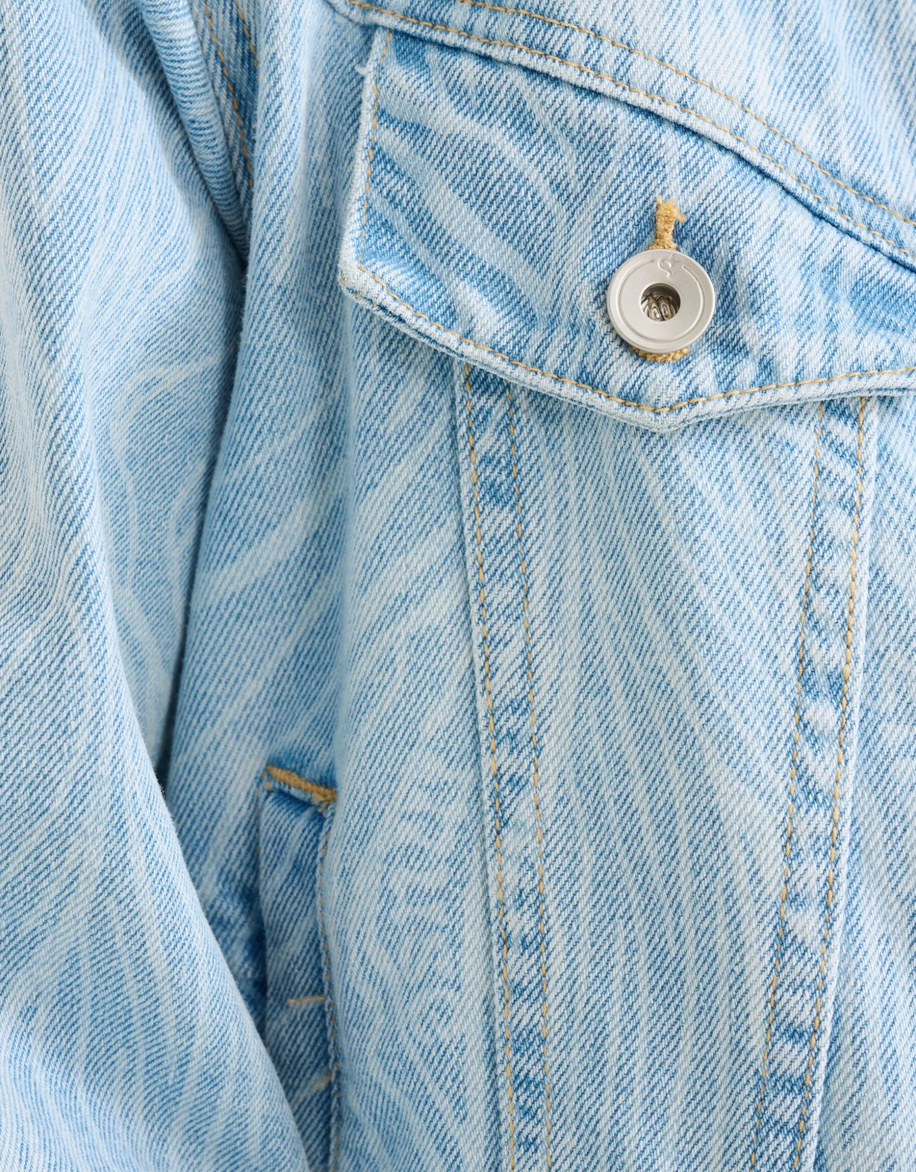 Swirl Print Denim Jack Bleached