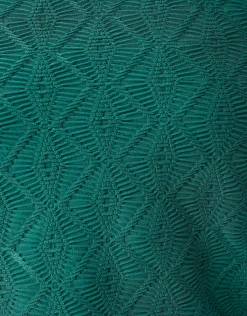 Swirl Structuur Top Donkergroen