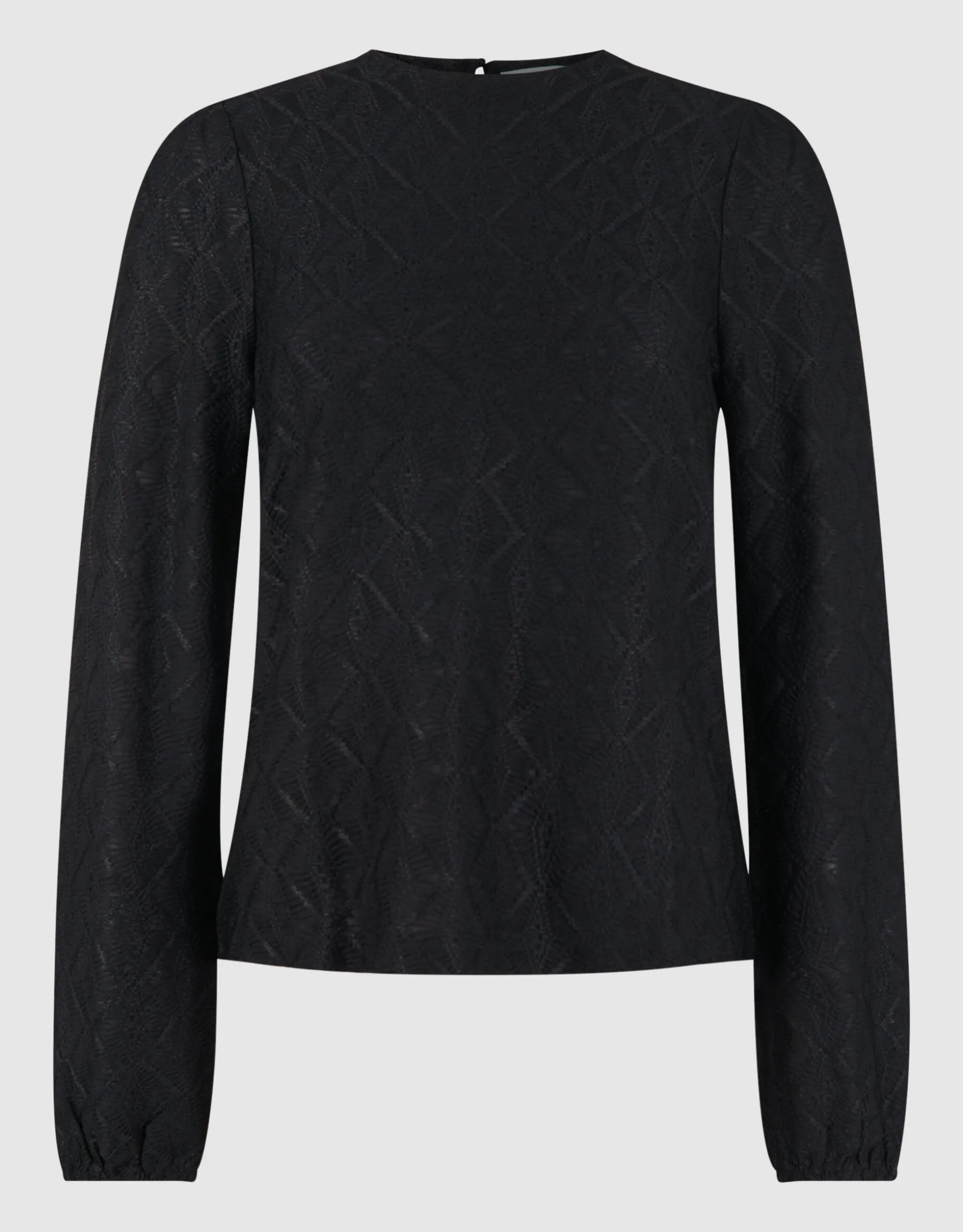 Swirl Structuur Top Zwart