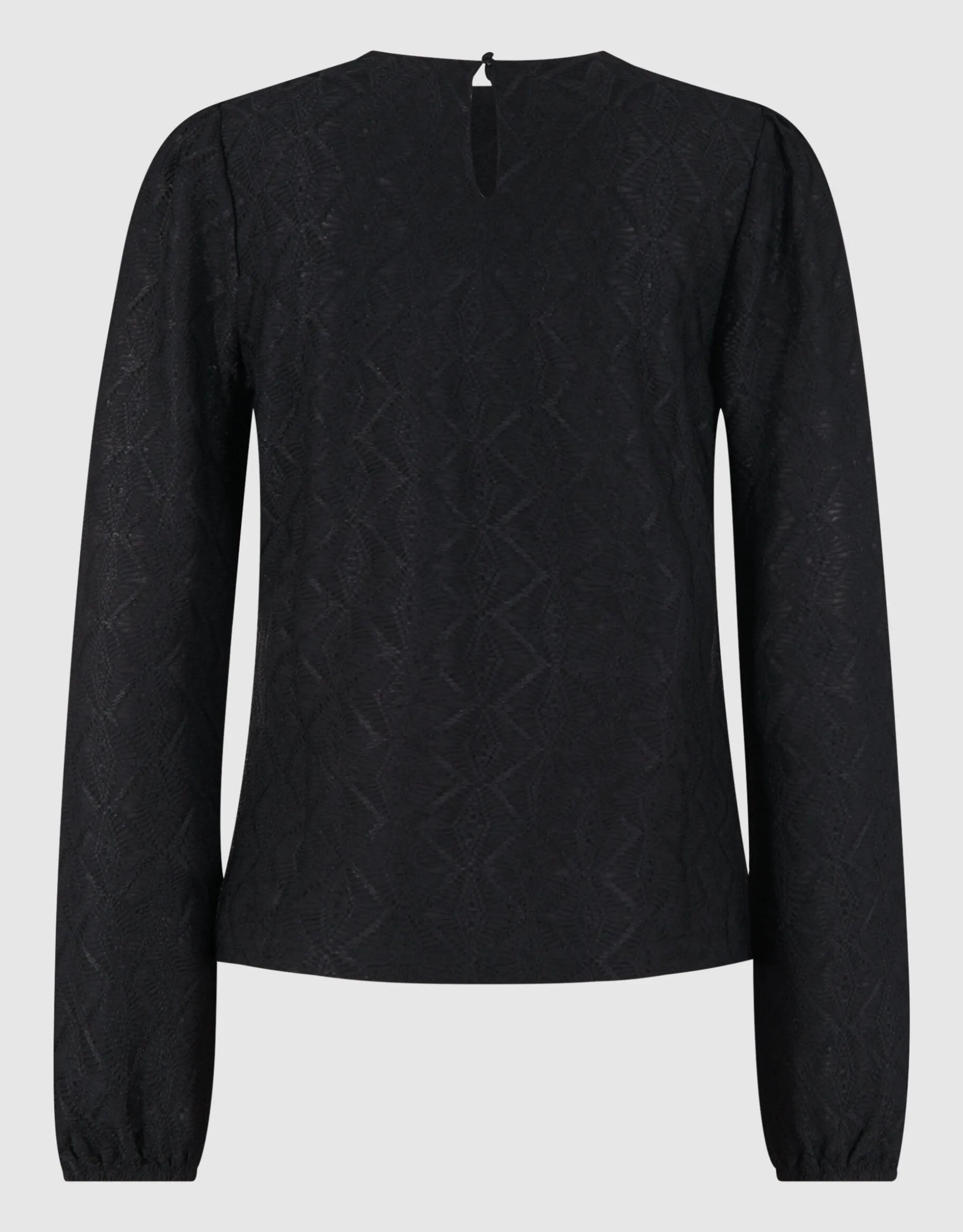 Swirl Structuur Top Zwart