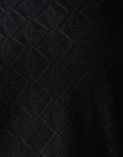 Swirl Structuur Top Zwart