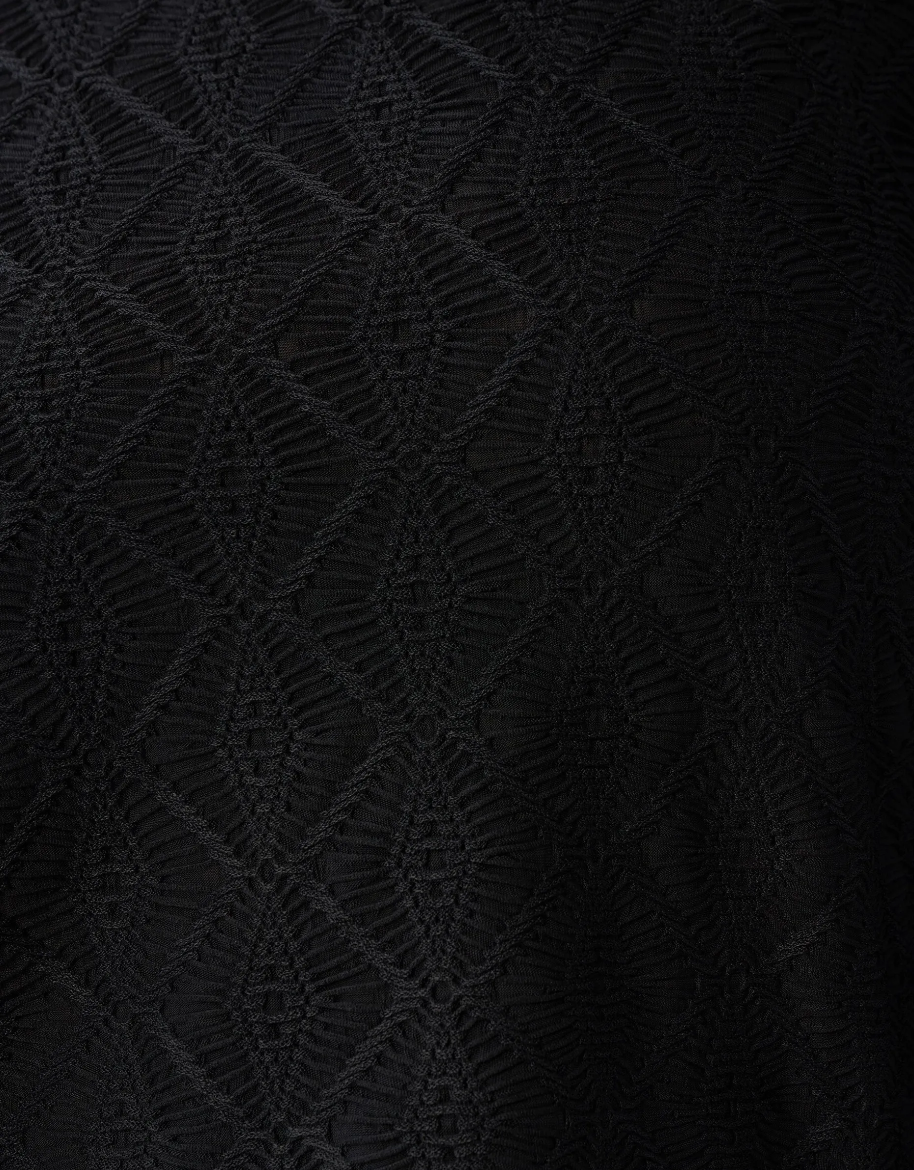 Swirl Structuur Top Zwart
