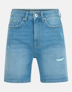 Tapered Denim Short Mediumstone