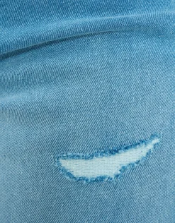 Tapered Denim Short Mediumstone