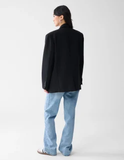 Tapered Fit Blazer Zwart