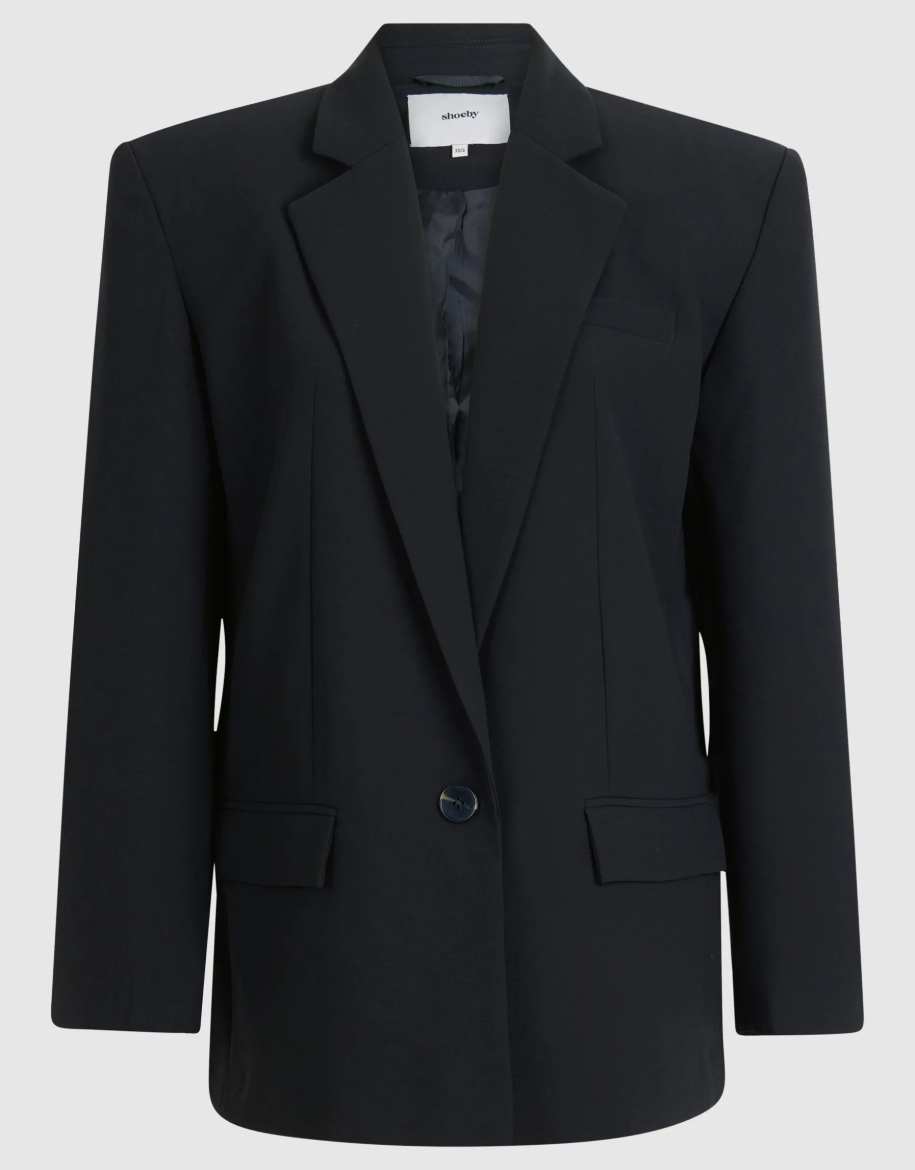 Tapered Fit Blazer Zwart