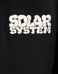 Tekstprint Hoodie Zwart