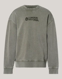 Tekstprint Sweater Donkergrijs