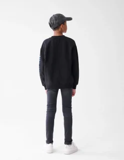 Tekstprint Sweater Zwart