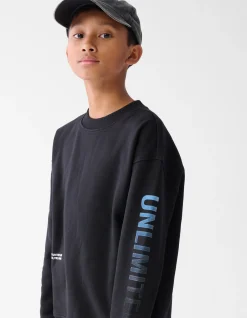 Tekstprint Sweater Zwart