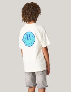 Towelling Artwork T-shirt Gebroken Wit