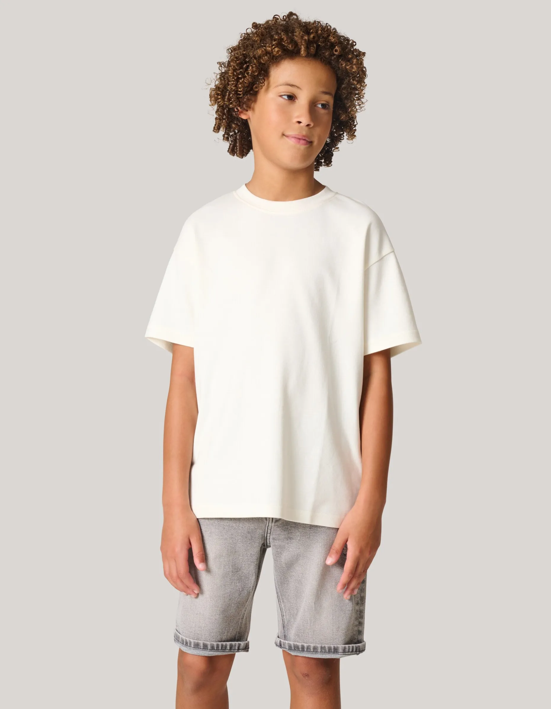 Towelling Artwork T-shirt Gebroken Wit