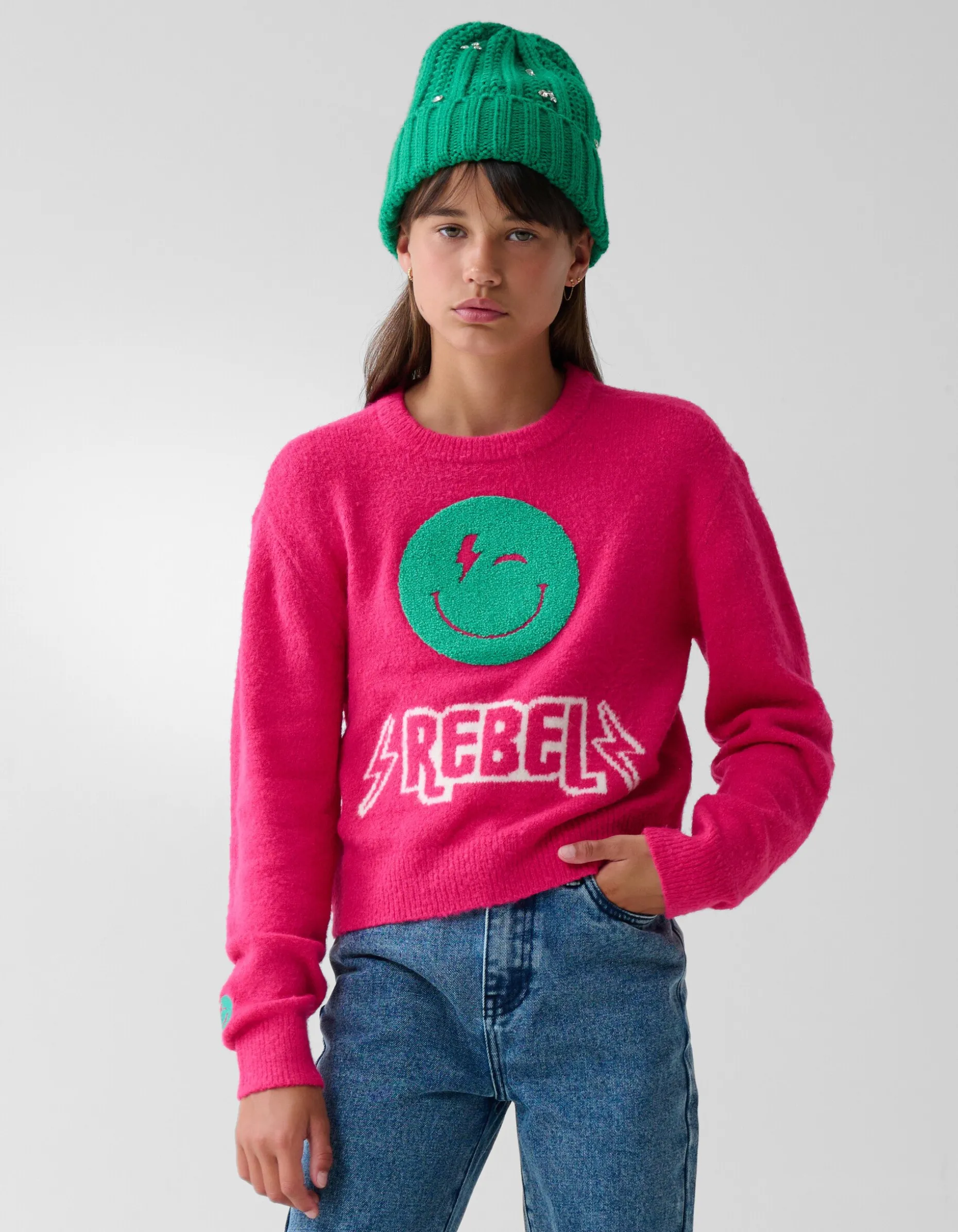 Towelling Trui Roze