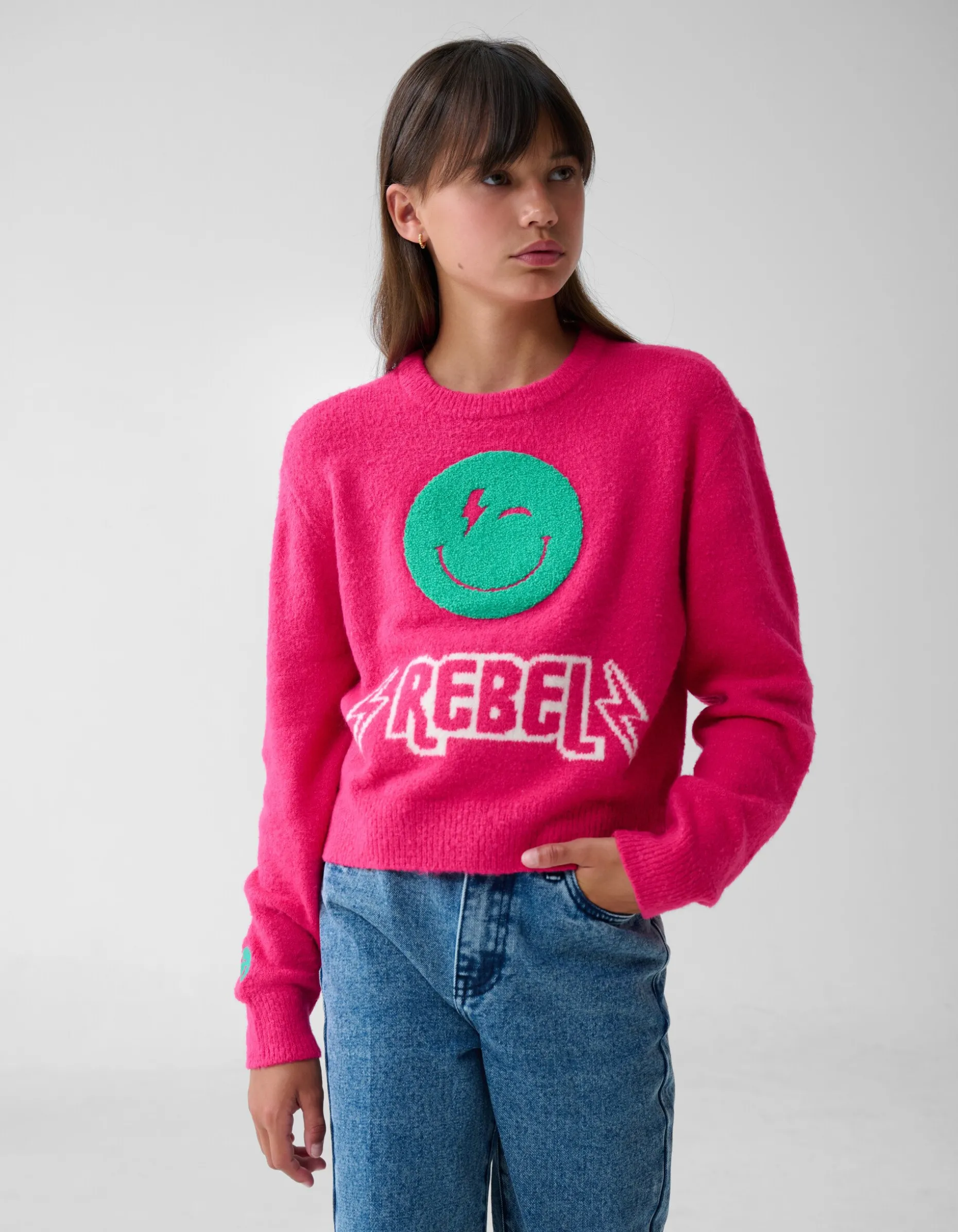 Towelling Trui Roze