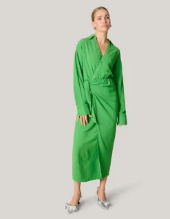 Twist Midi Jurk Groen