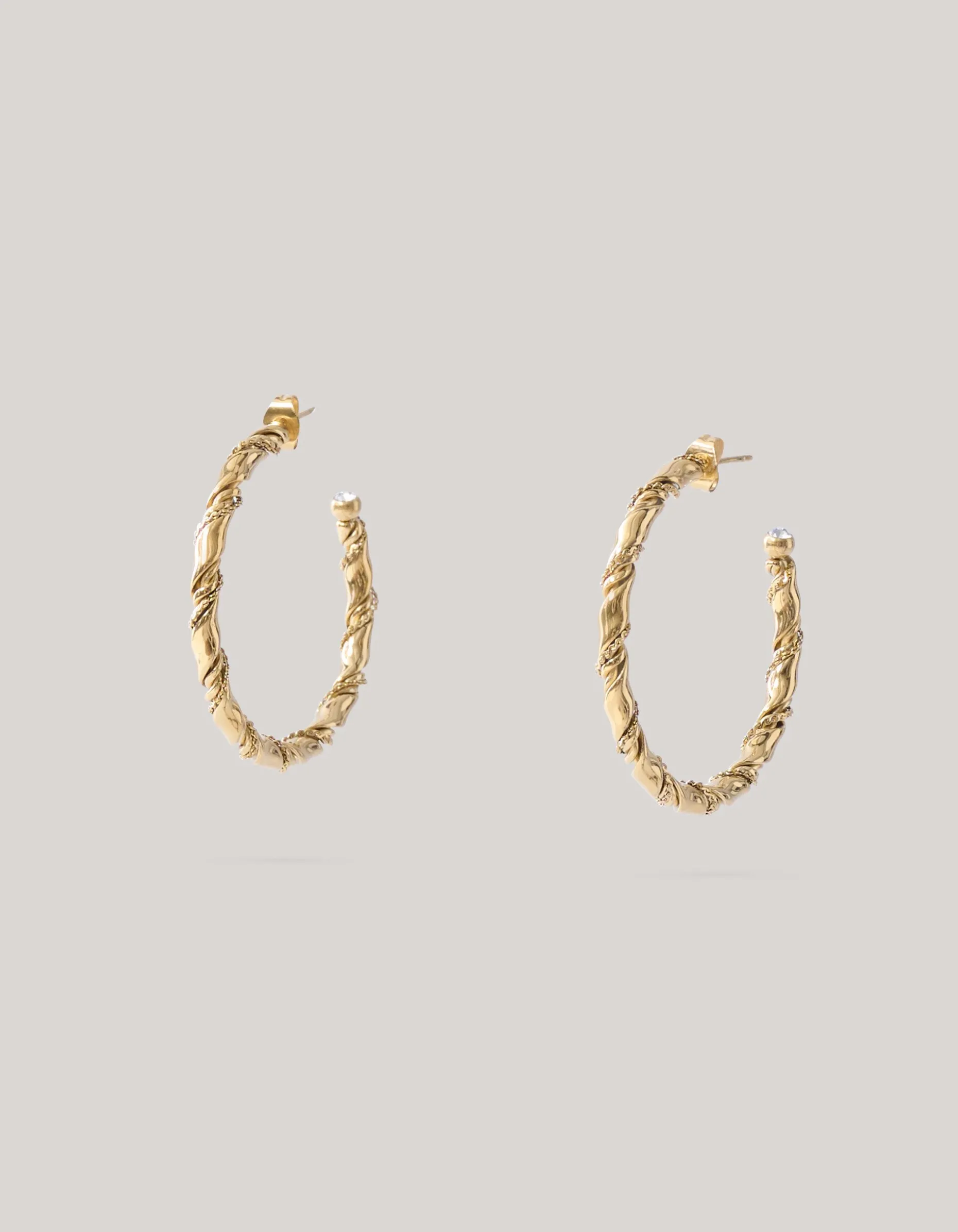 Twisted Hoop Oorbellen Goud