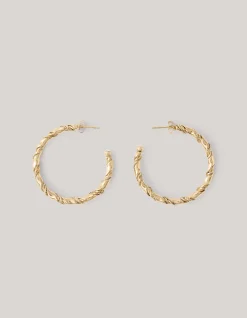 Twisted Hoop Oorbellen Goud