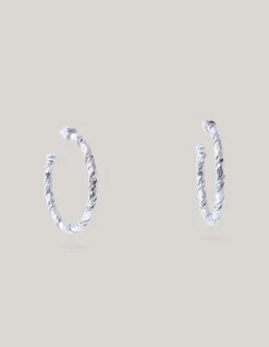 Twisted Hoop Oorbellen Zilver