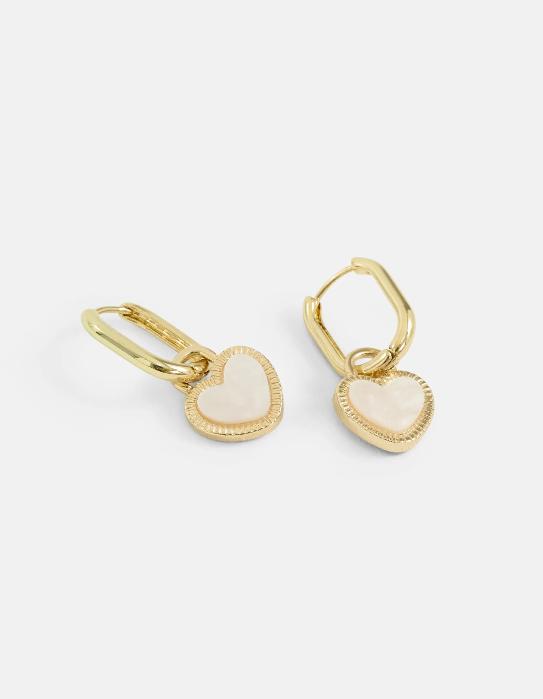 Two Colored Heart Oorbellen Goud