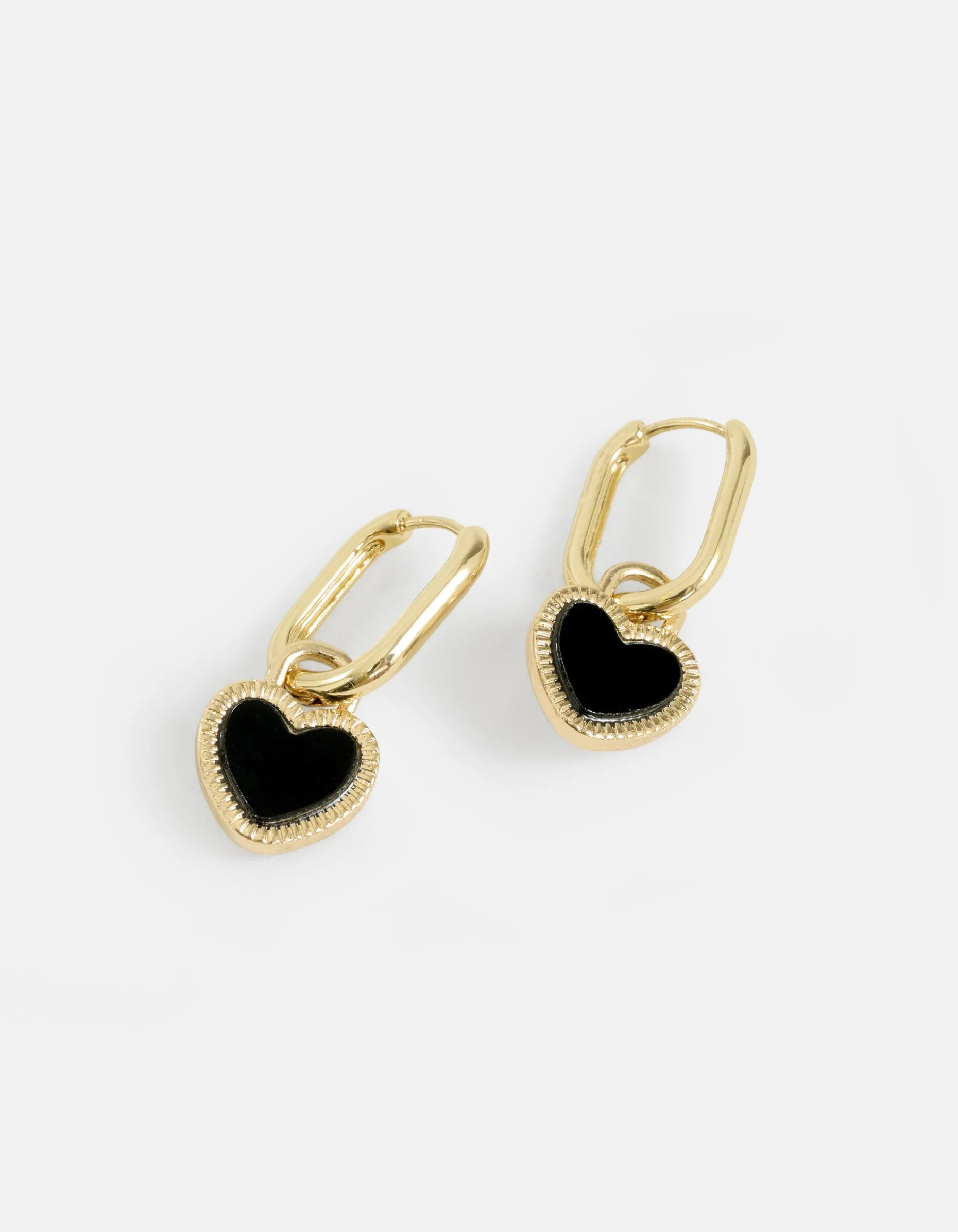 Two Colored Heart Oorbellen Goud