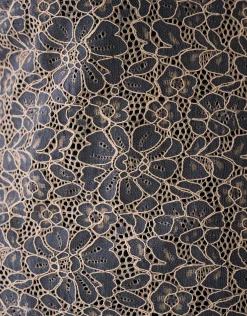 Two Tone Kanten Top Bruin
