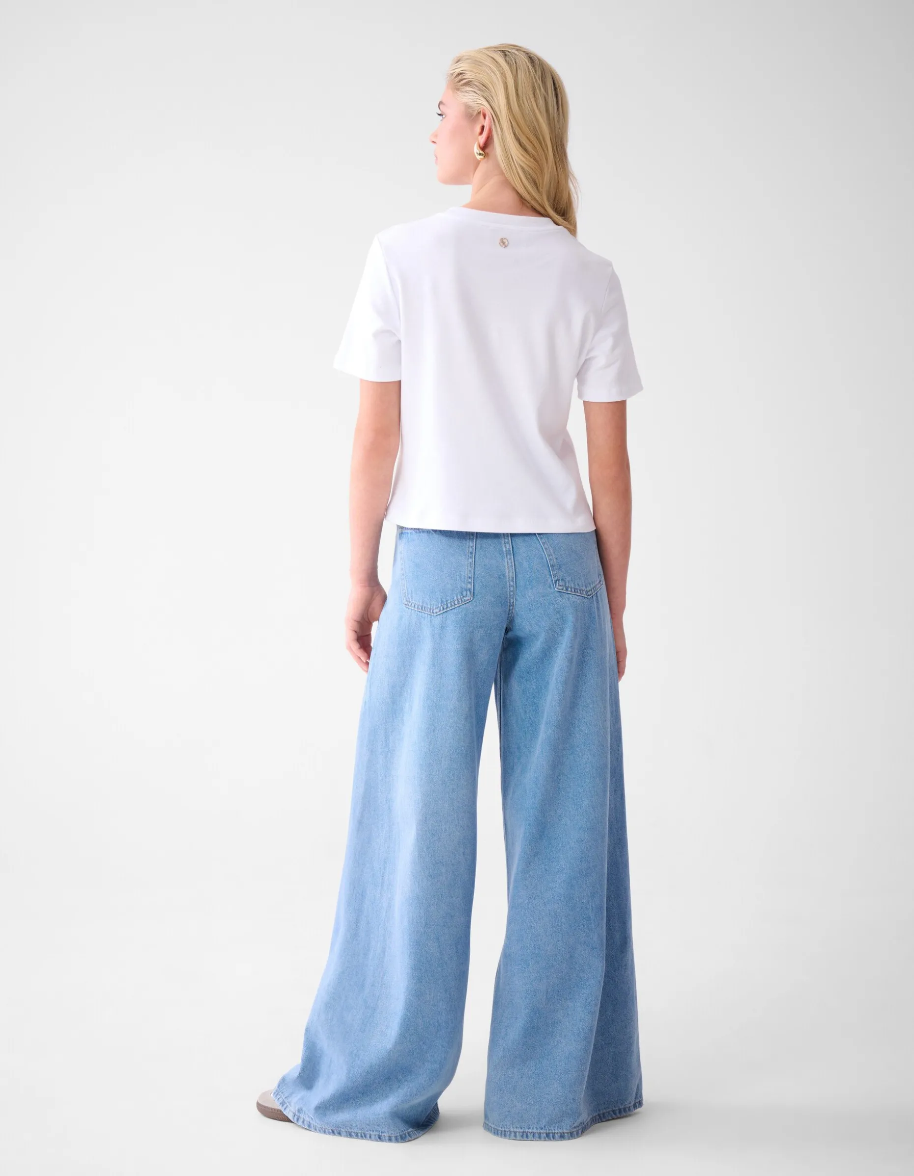 Ultra Wide Leg Fit Jeans Blauw By Lonneke