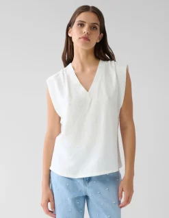 V-hals Top Wit