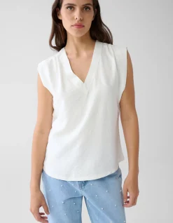 V-hals Top Wit