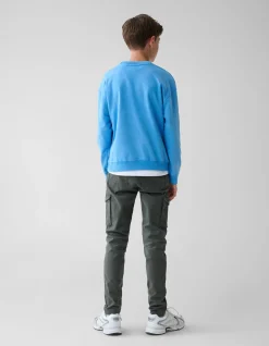 Washed Artwork Sweater Blauw