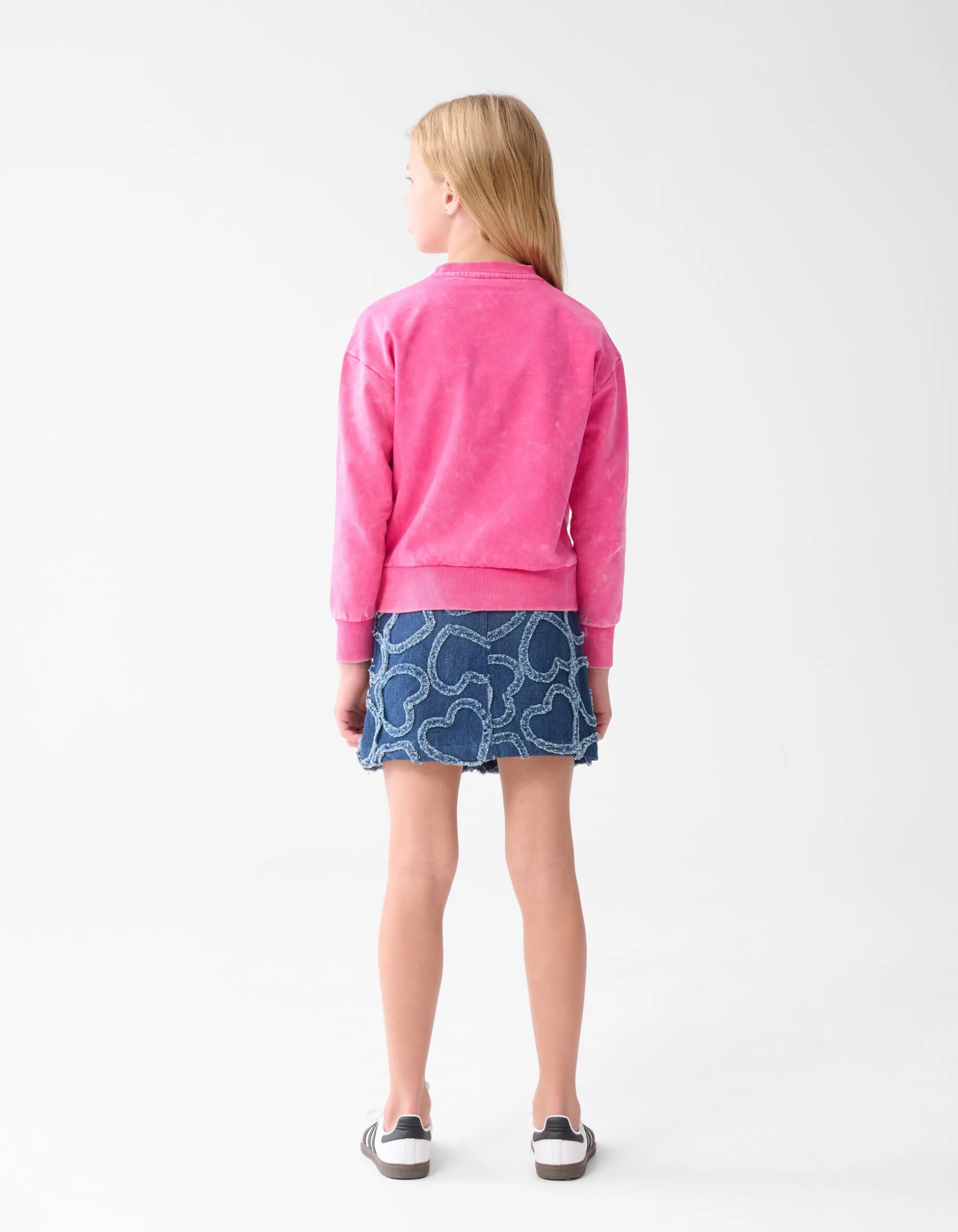 Washed Artwork Sweater Roze