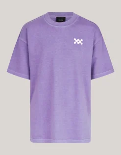 Washed Logo T-shirt Paars