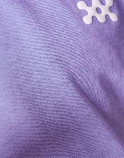 Washed Logo T-shirt Paars