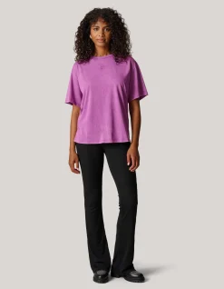 Washed Logo T-shirt Roze