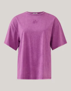Washed Logo T-shirt Roze