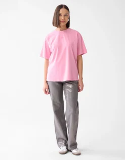 Washed Logo T-shirt Roze