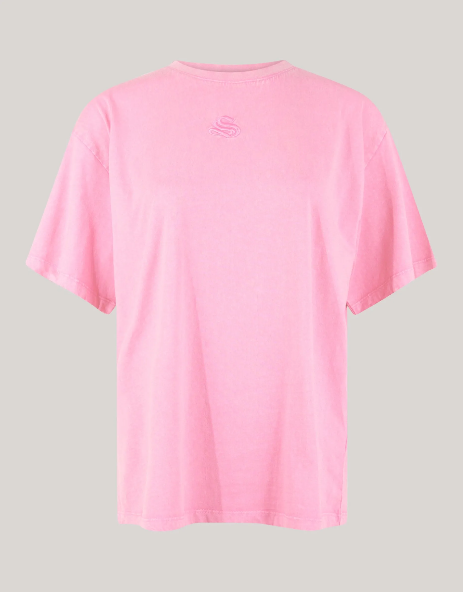 Washed Logo T-shirt Roze