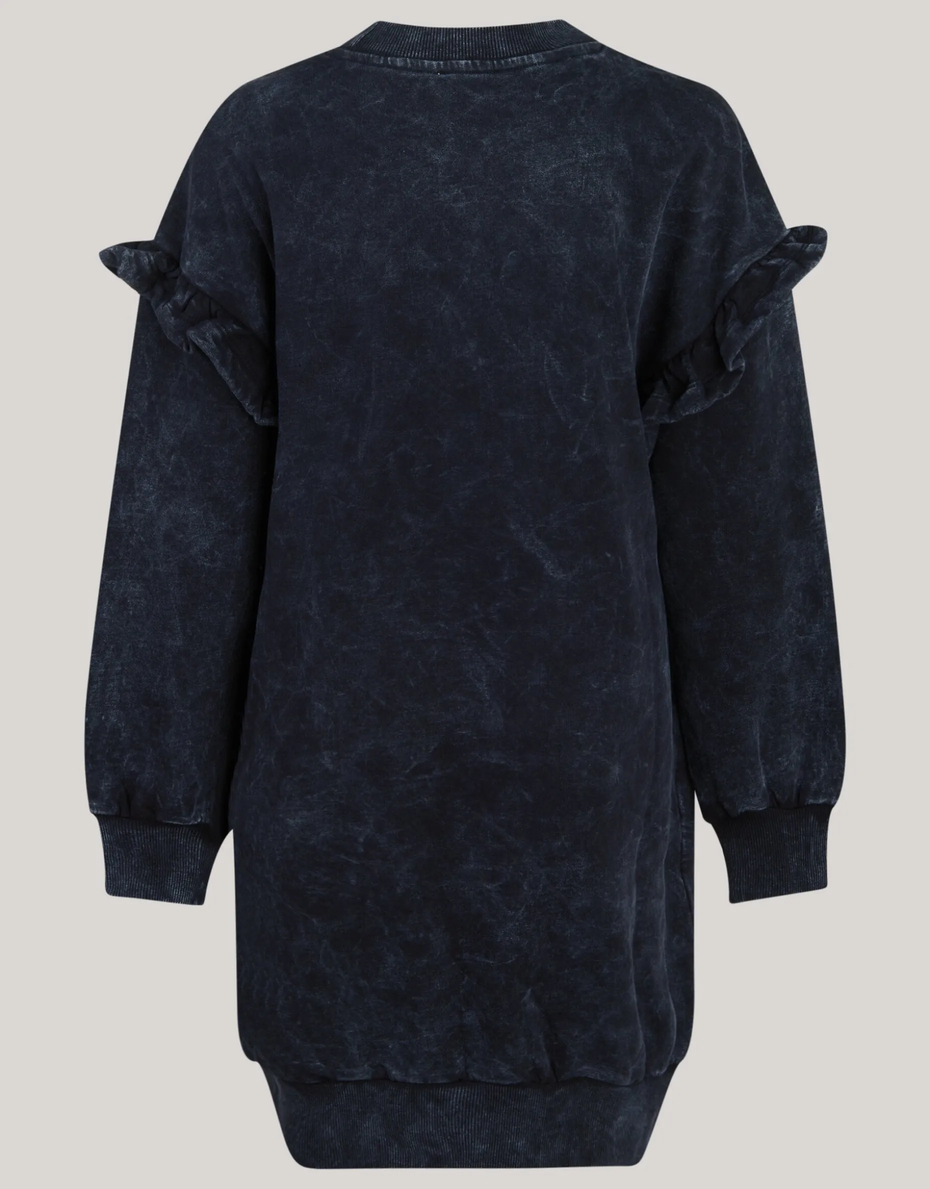 Washed Sweater Jurk Donkergrijs