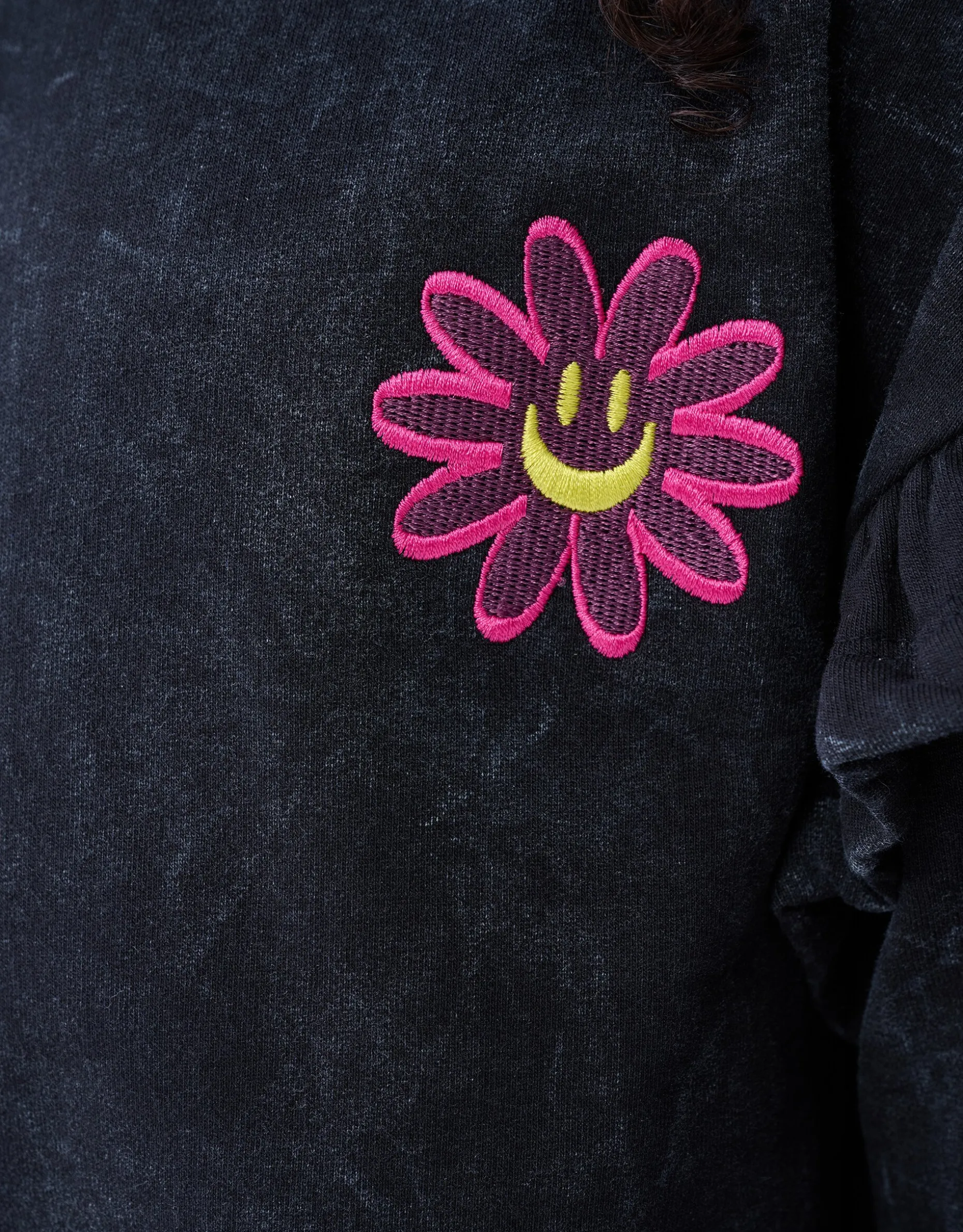 Washed Sweater Jurk Donkergrijs