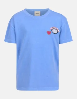 Washed T-shirt Blauw