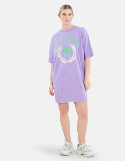 Washed T-shirt Jurk Lichtpaars