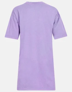Washed T-shirt Jurk Lichtpaars